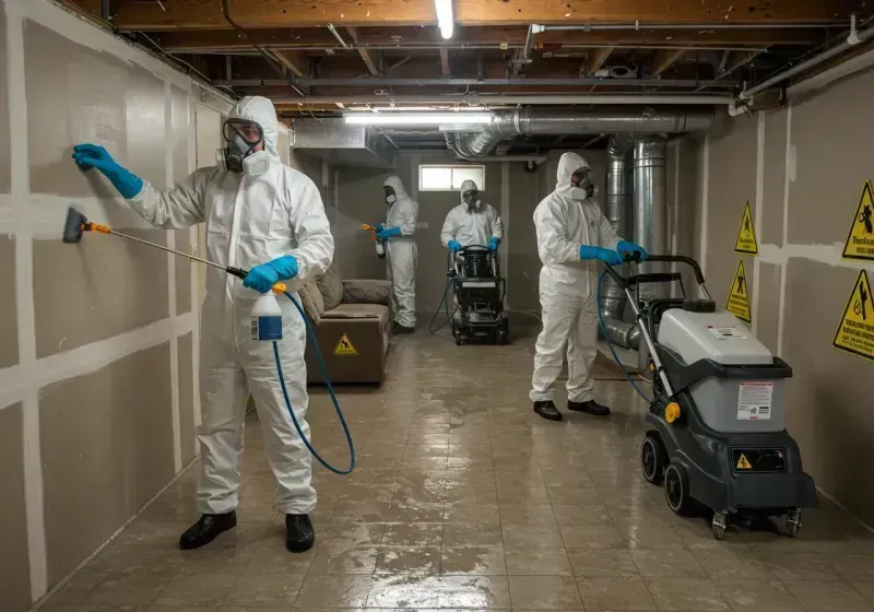 Basement Moisture Removal and Structural Drying process in Garvin County, OK